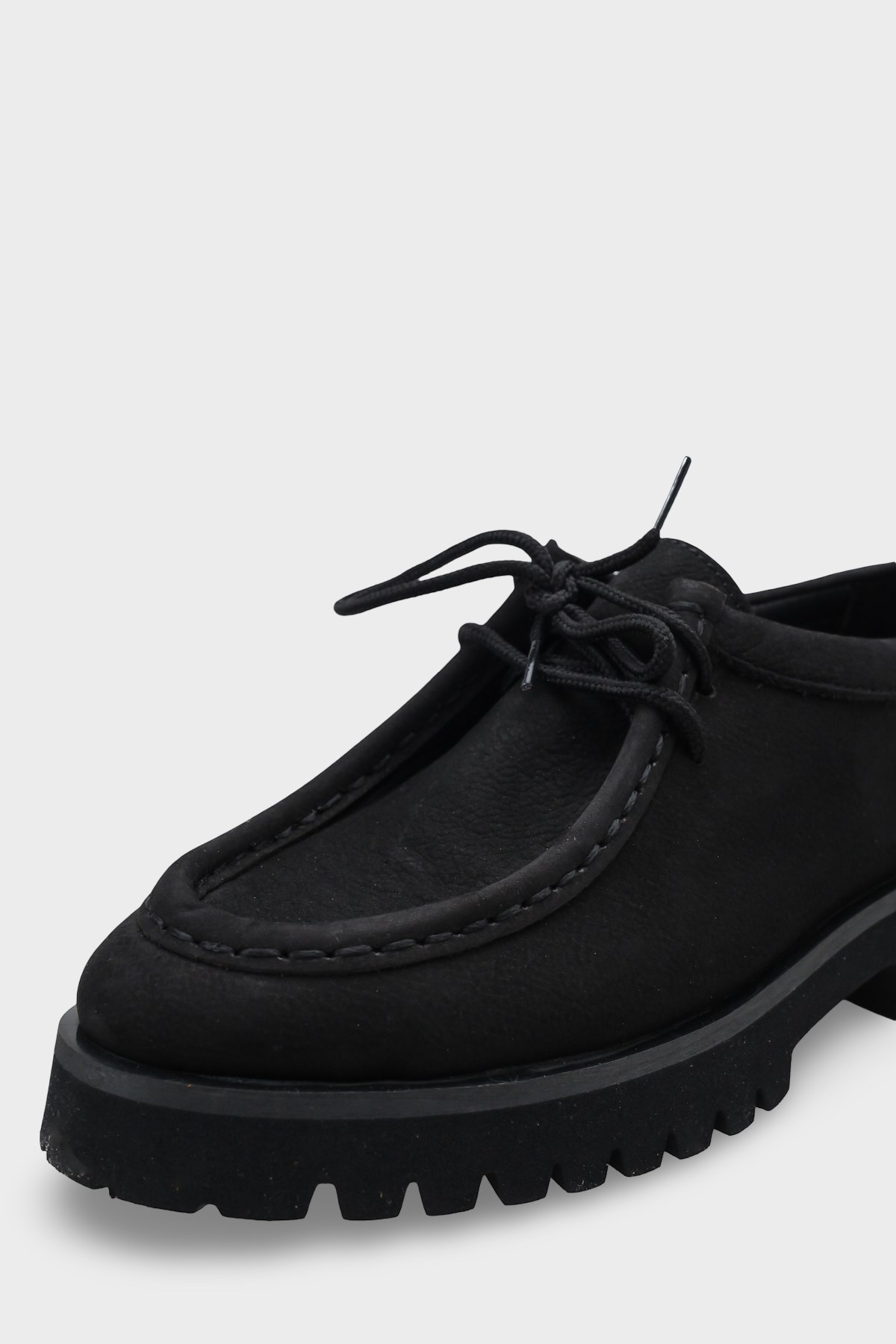 Capone Cork Sole Leather Women Nubuck Black Loafer