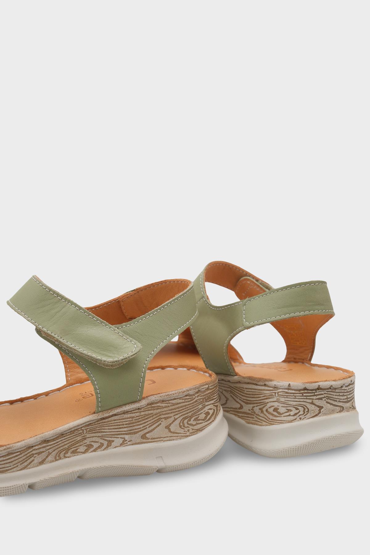 Capone Corrinne Genuine Leather Soft Comfort Women Avocado Sandal