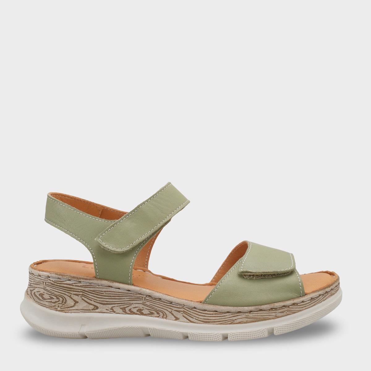 Capone Corrinne Genuine Leather Soft Comfort Women Avocado Sandal