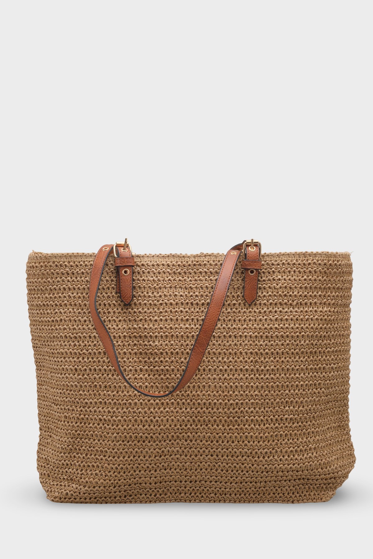 Capone Costa Blanca Raffia Look Women Mink Tote Bag