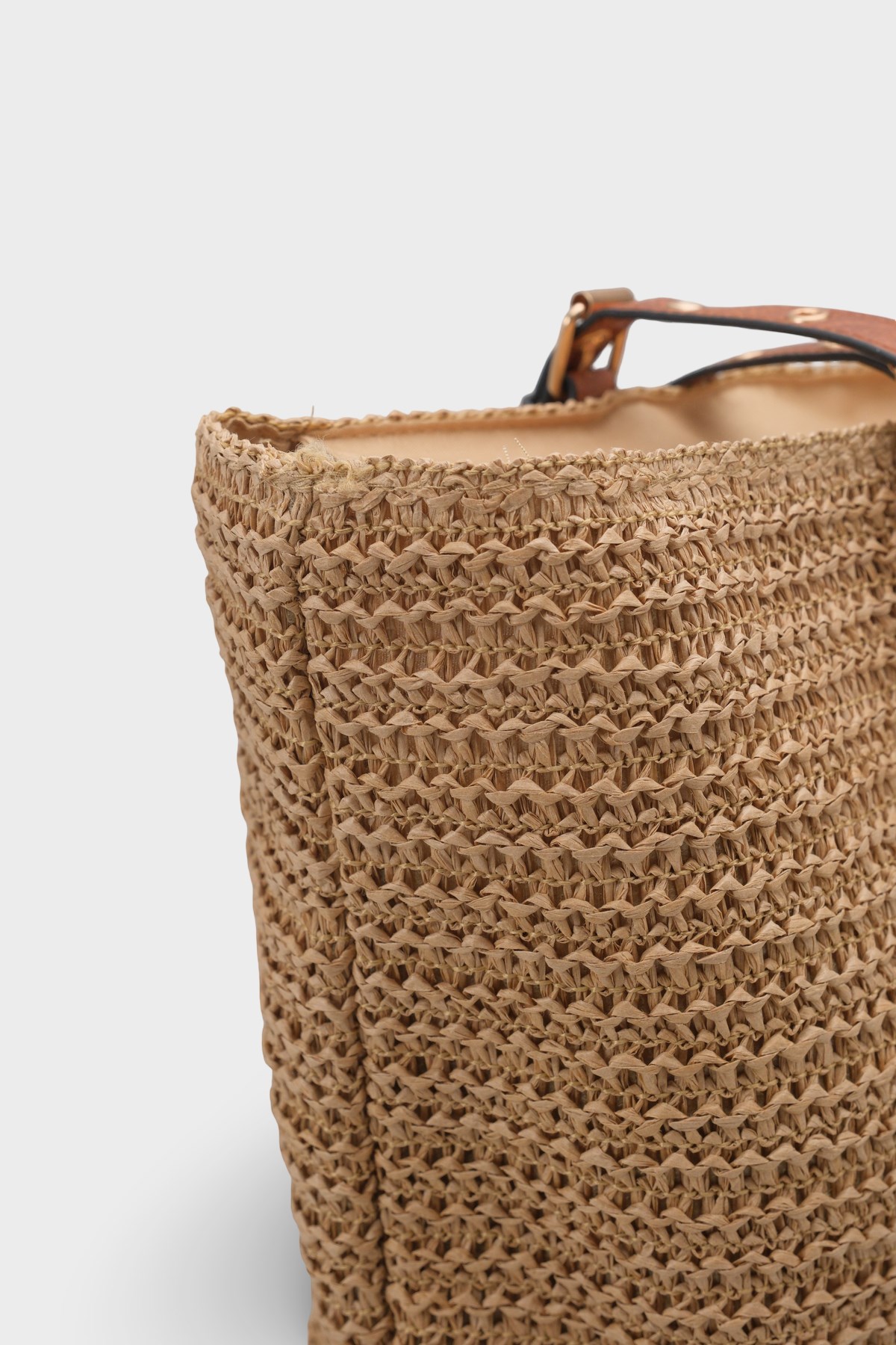 Capone Costa Blanca Raffia Look Women Mink Tote Bag