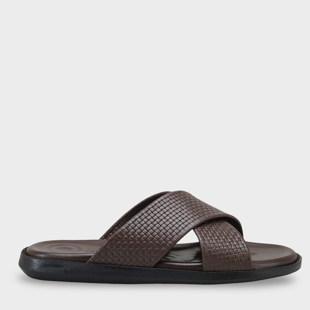 Capone Cross Strap Woven Pattern Men Sandal