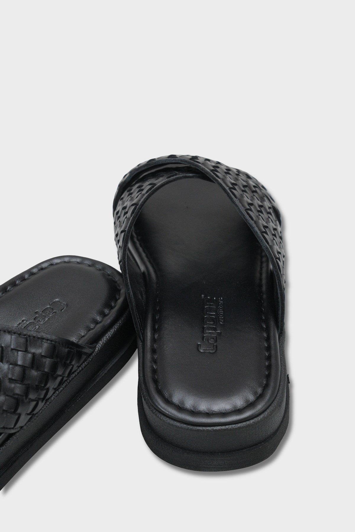 Capone Cross Strap Woven Pattern Men Sandal