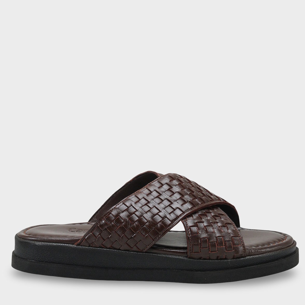 Capone Cross Strap Woven Pattern Men Sandal