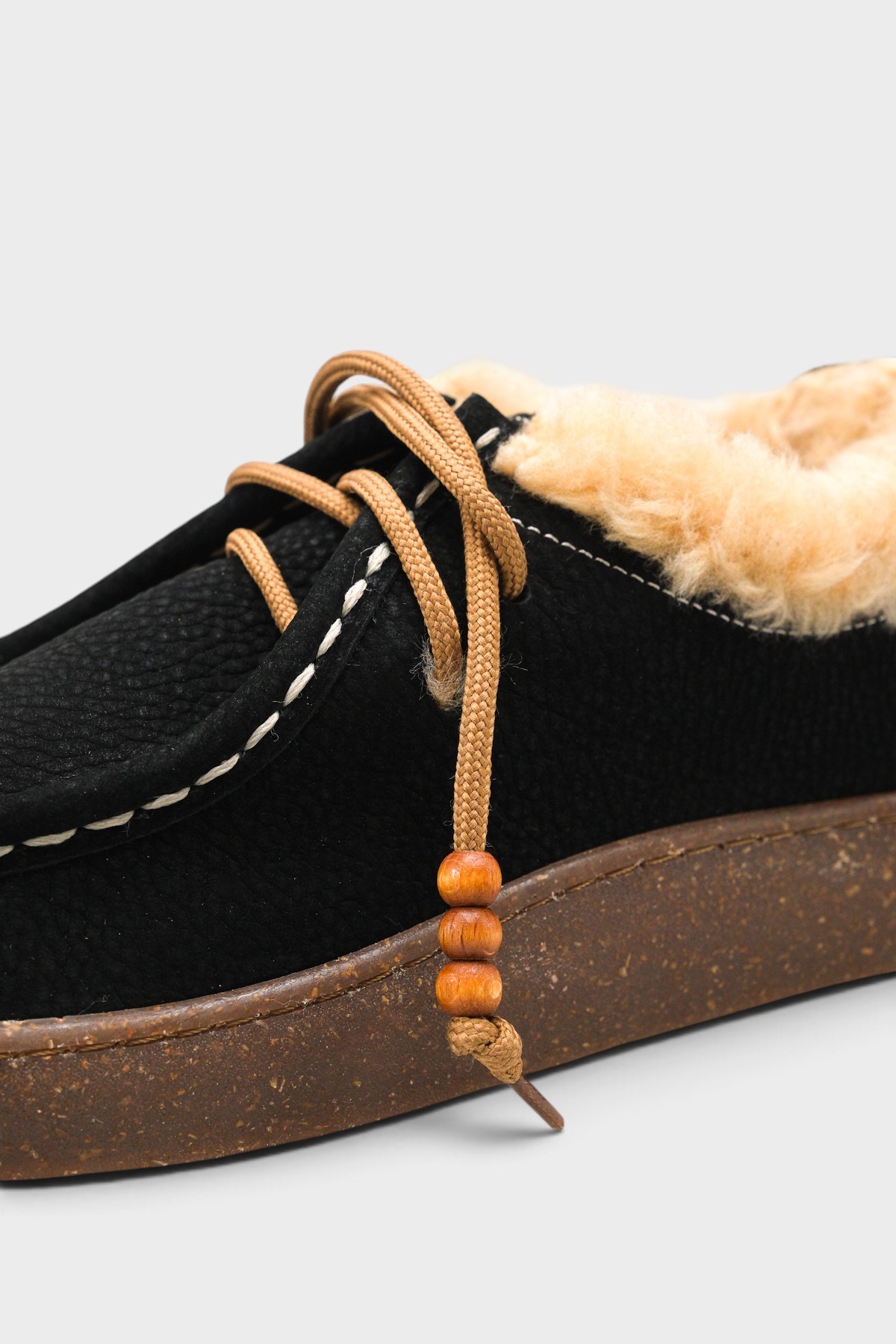 Capone Daffi Genuine Nubuck Leather Comfort Wooden Accessory Women Nubuck Black Loafer