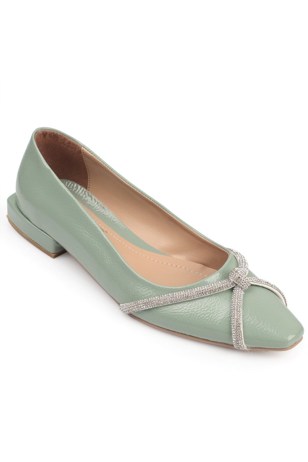 Capone Diamond Women Mint Green Ballet Flats