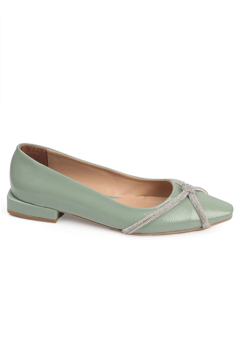 Capone Diamond Women Mint Green Ballet Flats