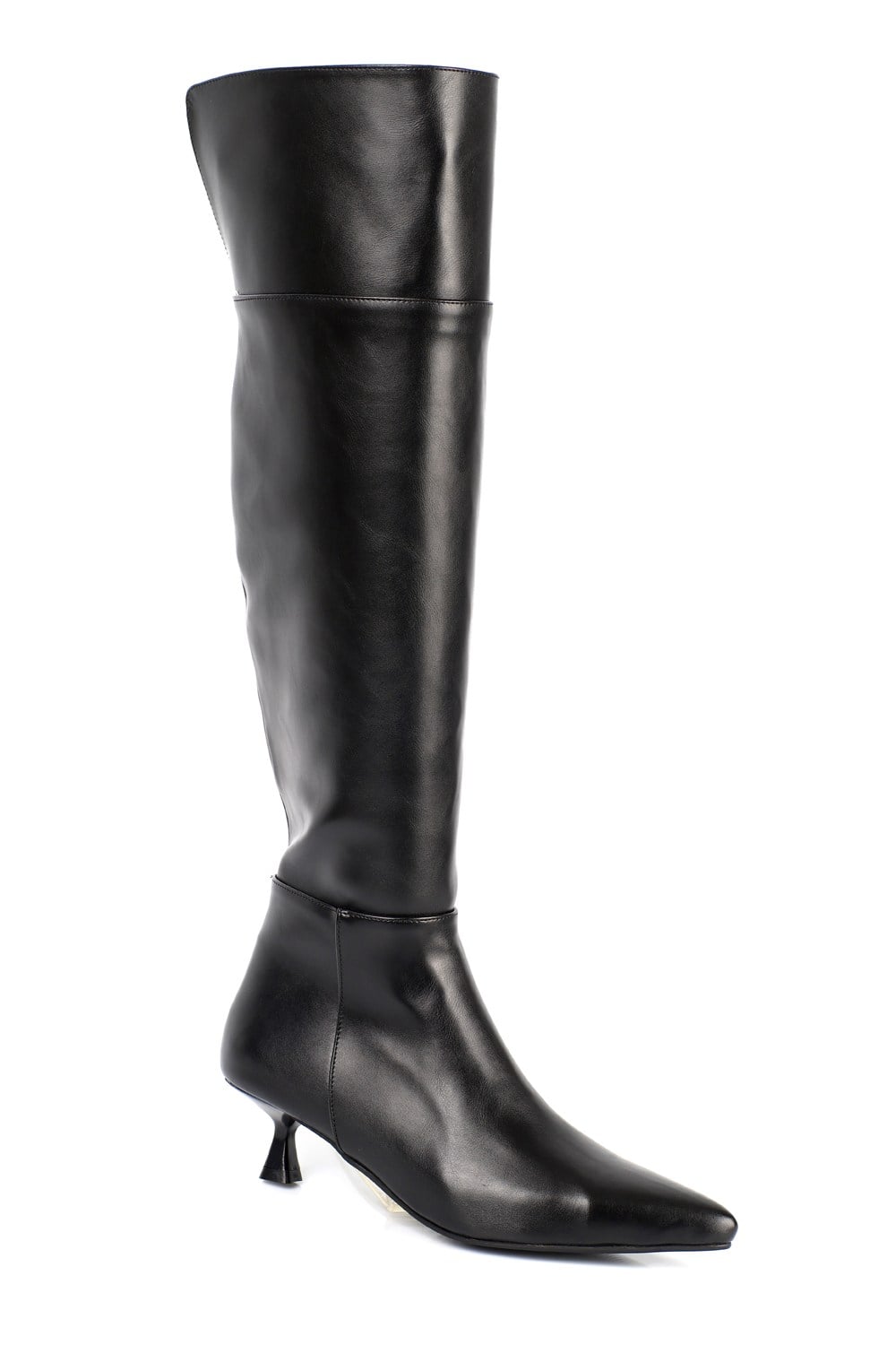 Capone Dianne Pointed Toe Over-the-Knee Side Zip Women Black Boot