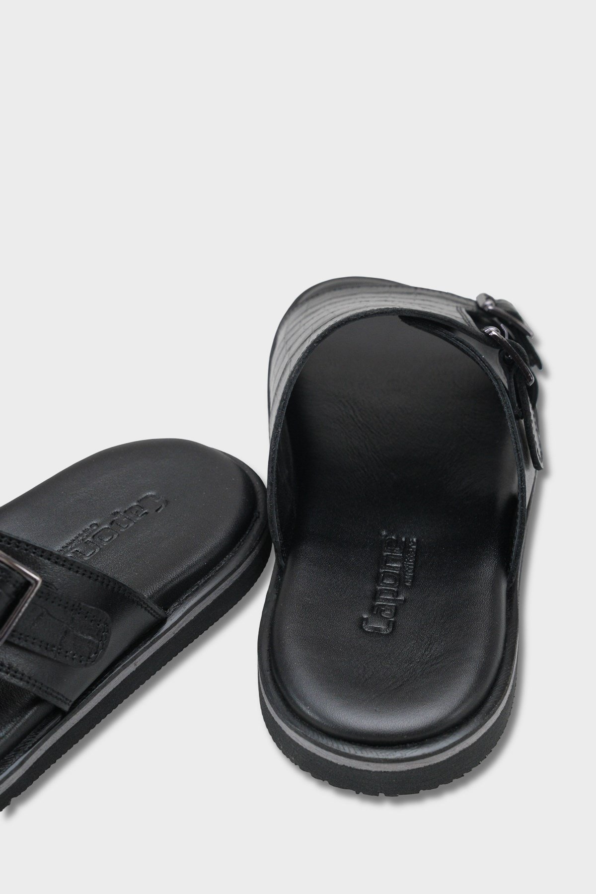 Capone Double Buckle Croc Pattern Men Sandal