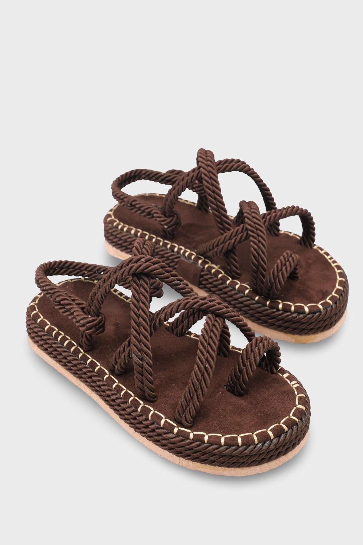 Capone Eden Wedge Heel Rope Woman Sandals