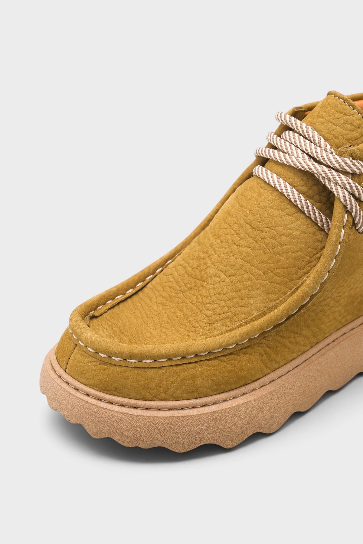Capone Edita Genuine Nubuck Leather Comfort Women Nubuck Khaki Ankle Boot