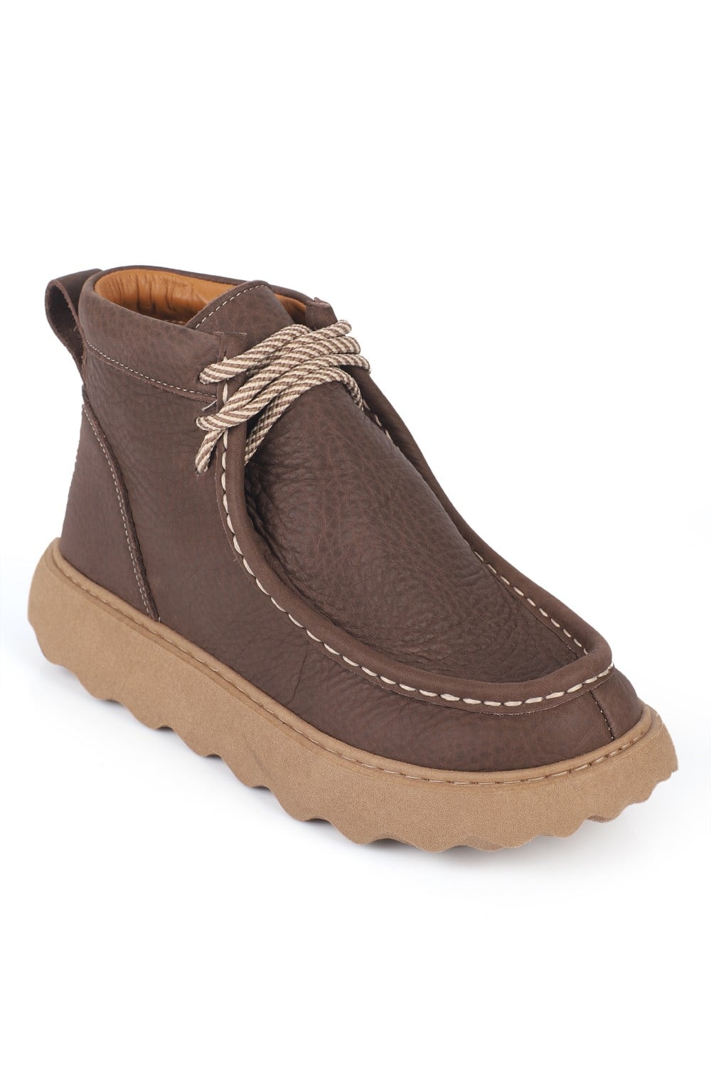 Capone Edita Genuine Nubuck Leather Comfort Women Brown Ankle Boot