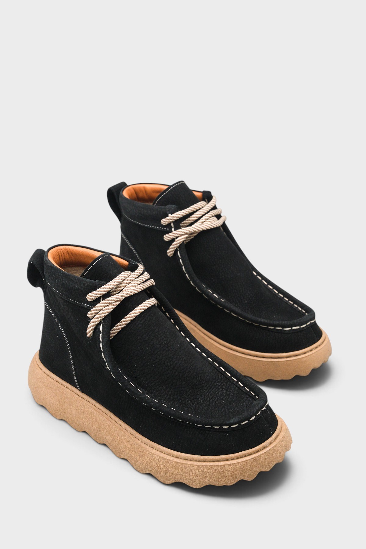 Capone Edita Genuine Nubuck Leather Comfort Women Nubuck Black Ankle Boot