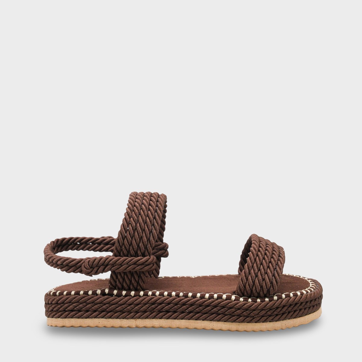 Capone Eileen Wedge Heel Corded Women Brown Slippers