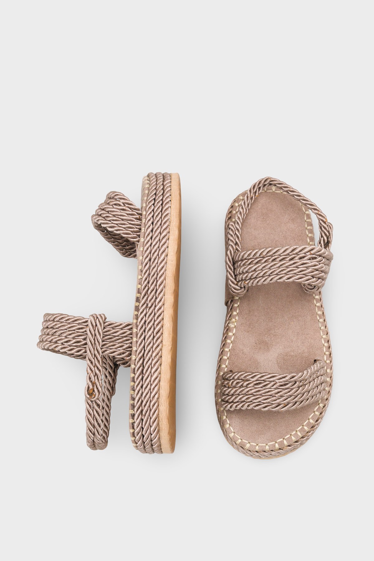 Capone Eileen Wedge Heel Corded Women Mink Slippers