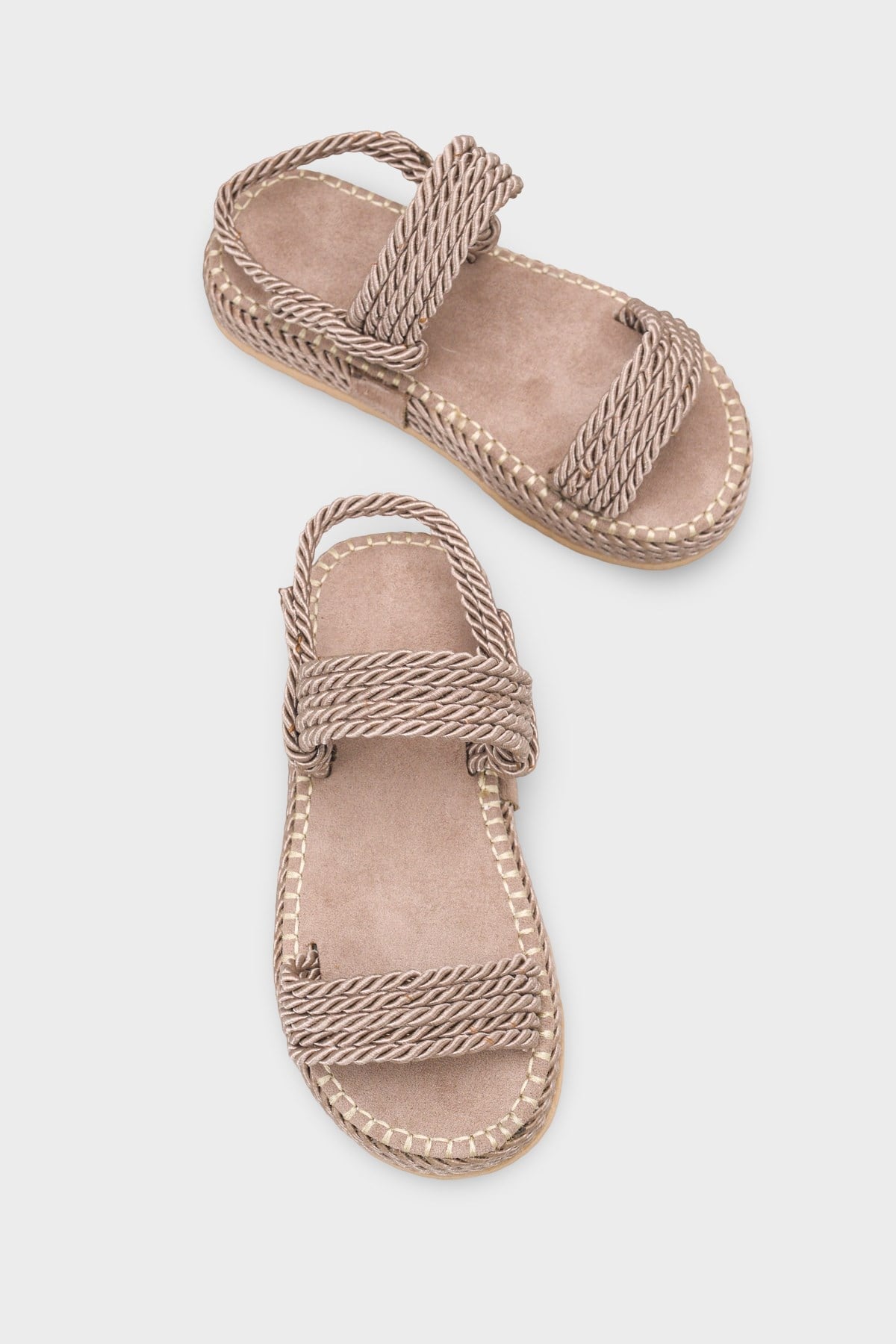 Capone Eileen Wedge Heel Corded Women Mink Slippers