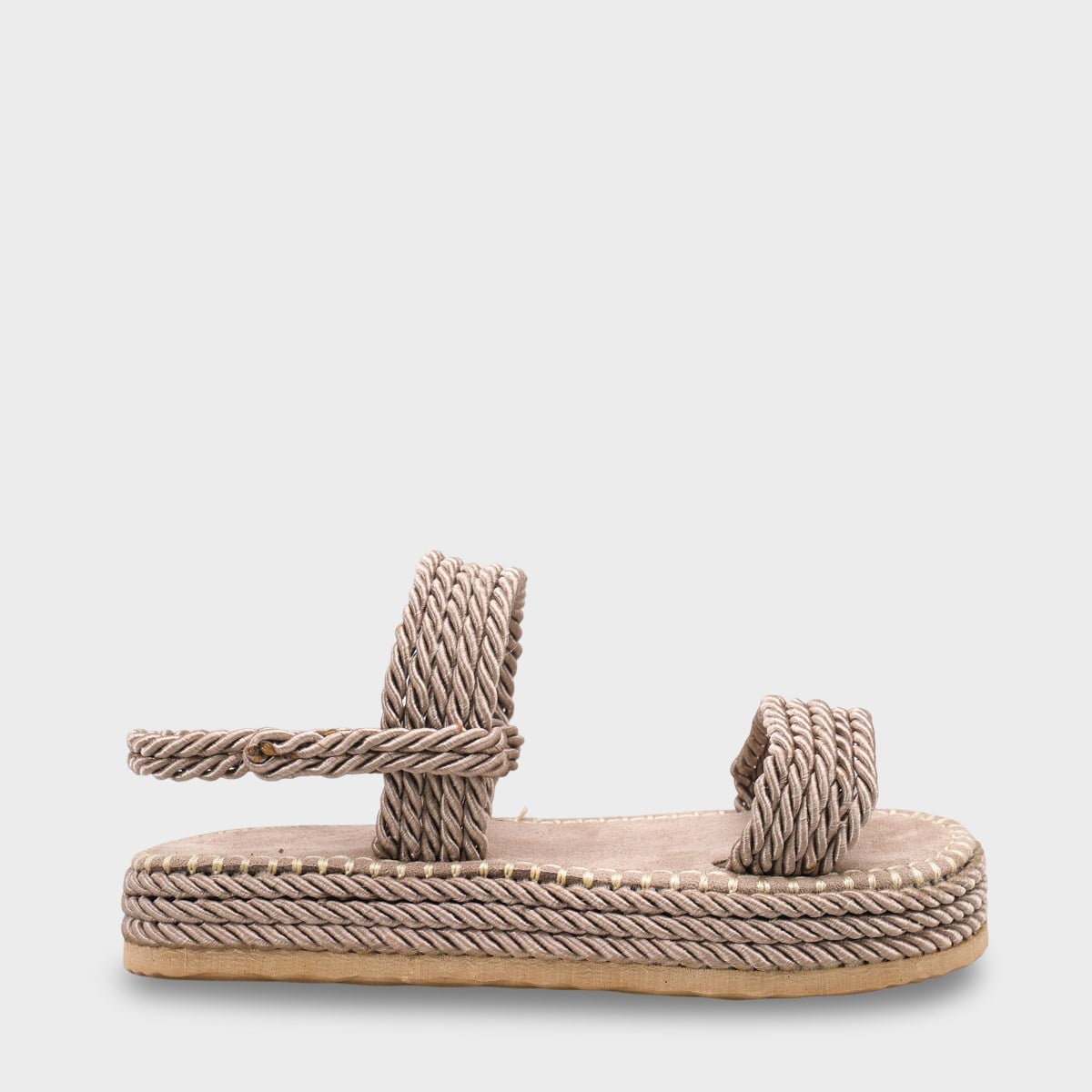 Capone Eileen Wedge Heel Corded Women Mink Slippers
