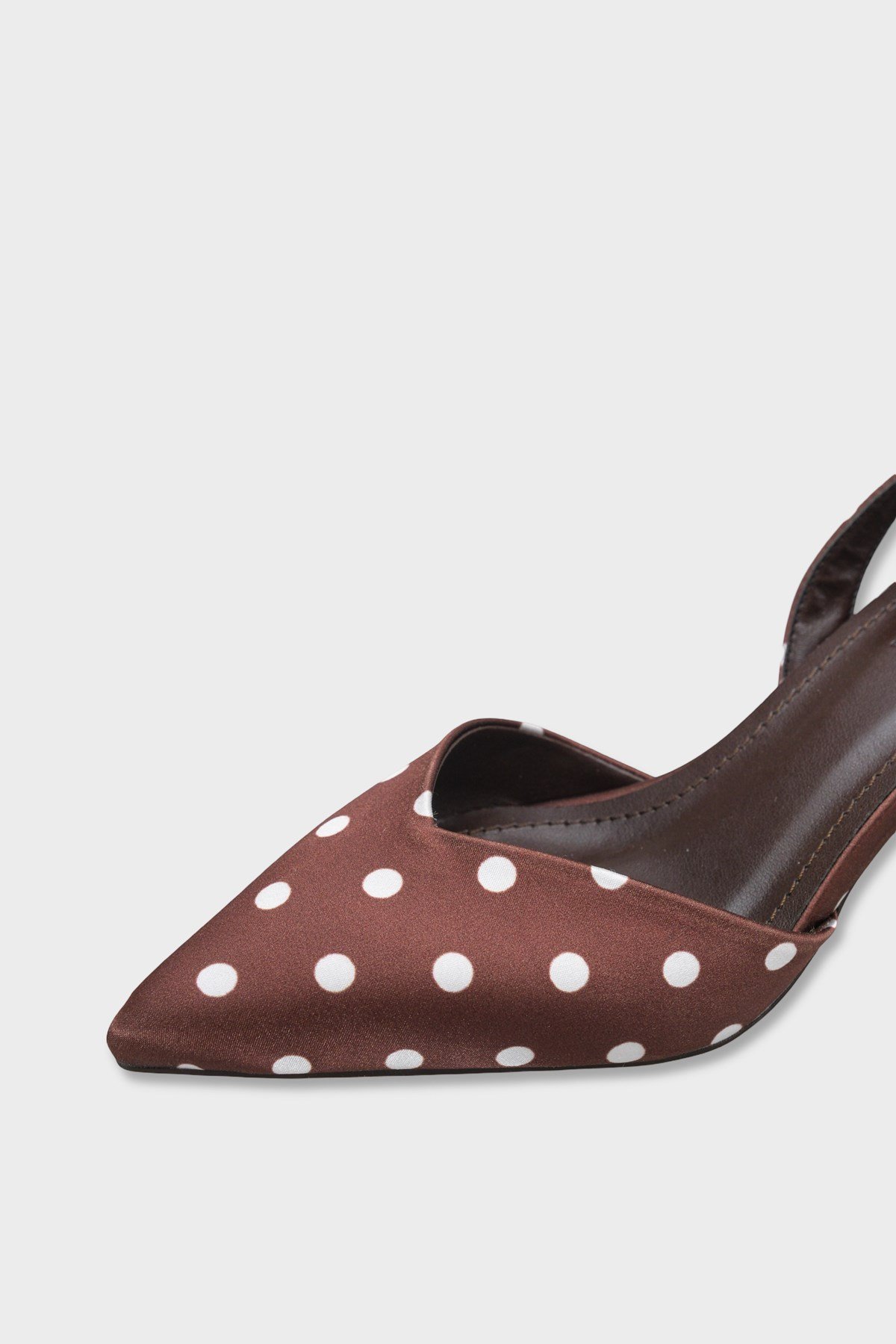 Capone Esmerelda Pointed Toe Slingback Mid Heel Women Brown Shoe