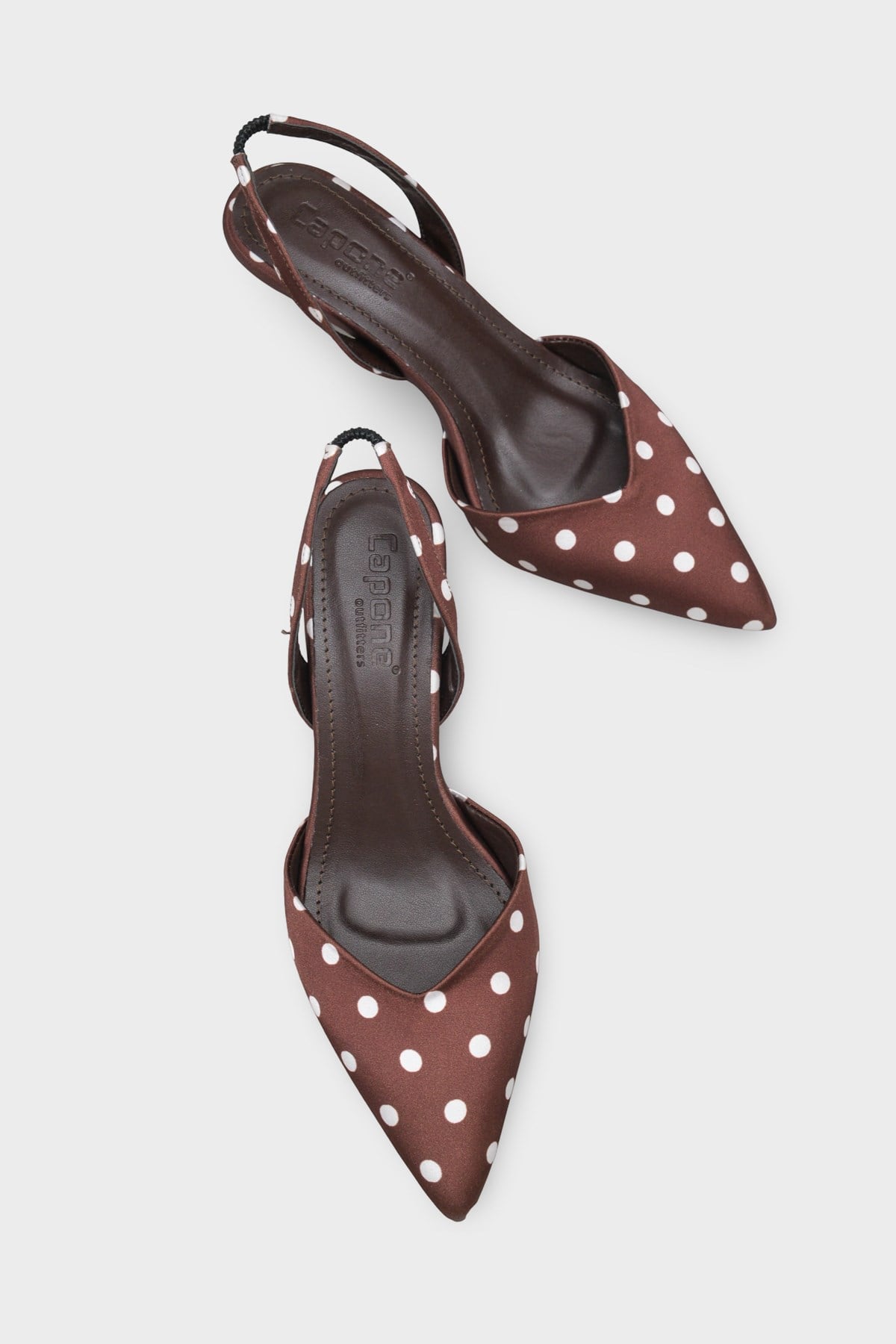 Capone Esmerelda Pointed Toe Slingback Mid Heel Women Brown Shoe