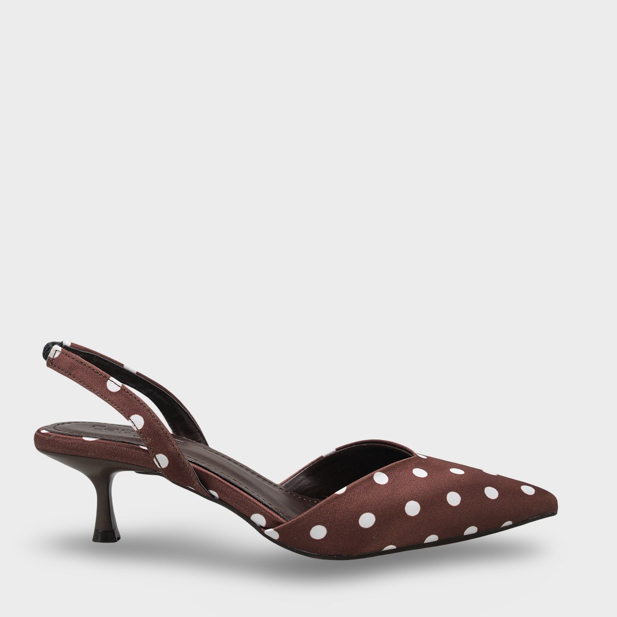 Capone Esmerelda Pointed Toe Slingback Mid Heel Women Brown Shoe
