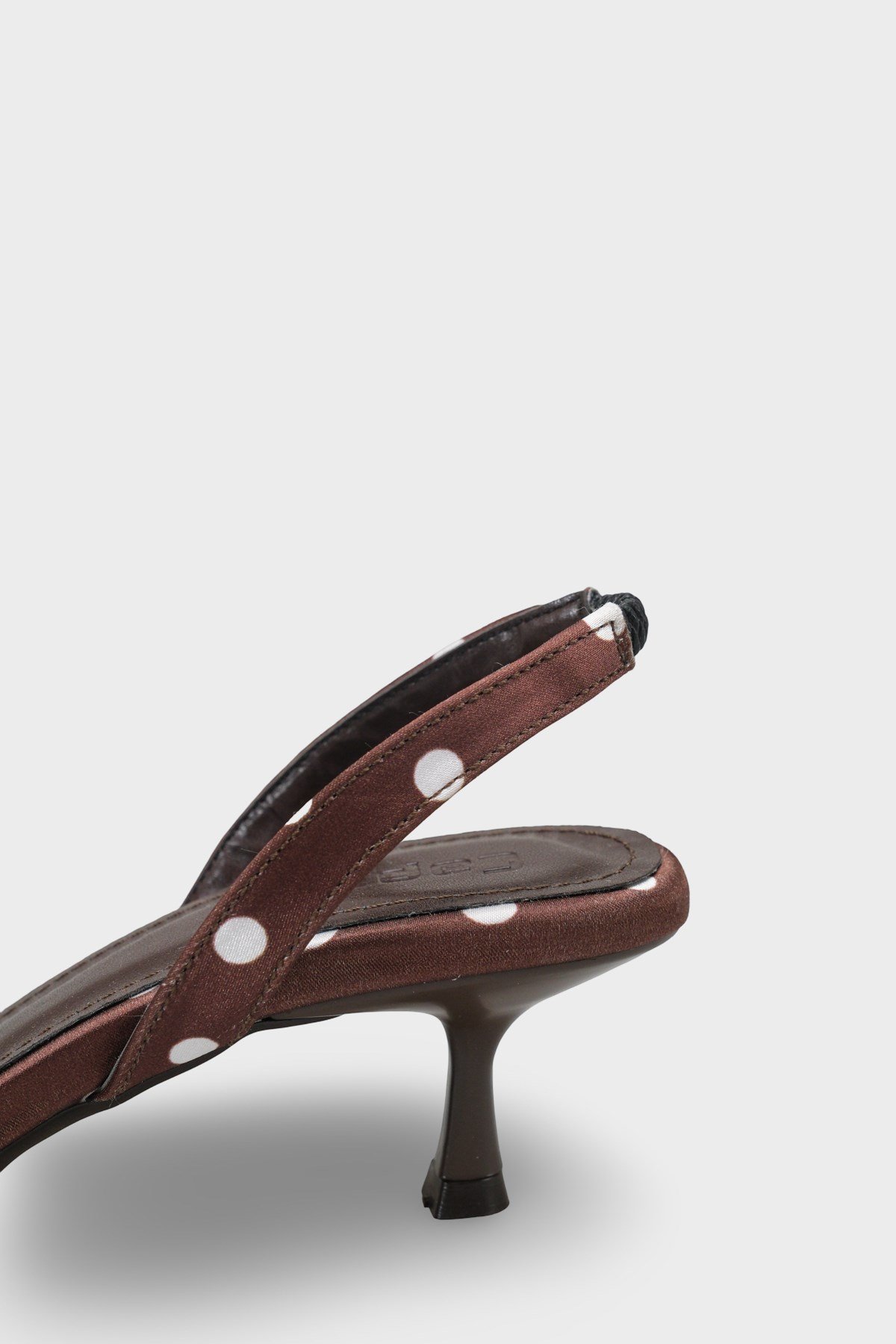 Capone Esmerelda Pointed Toe Slingback Mid Heel Women Brown Shoe