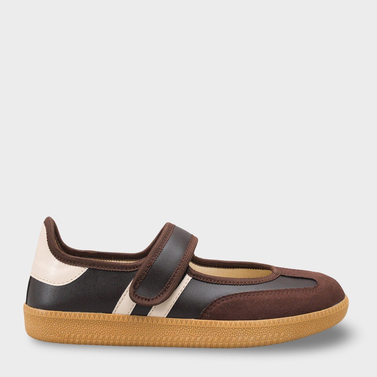 Capone Fianna Adjustable Strap Women Brown Beige Ballet Flat