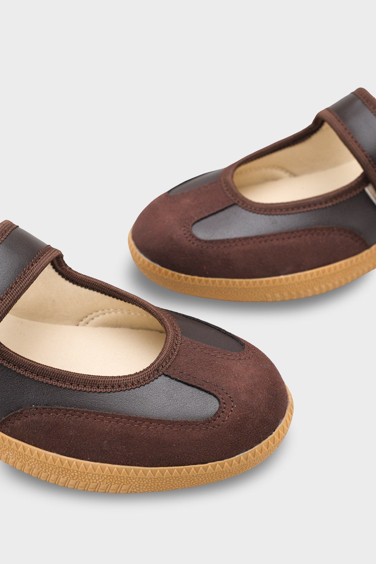 Capone Fianna Adjustable Strap Women Brown Beige Ballet Flat