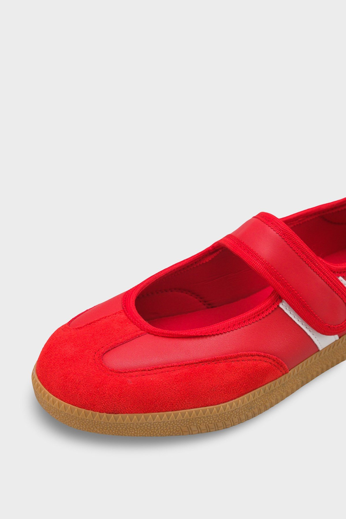 Capone Fianna Adjustable Strap Women Red White Ballet Flat