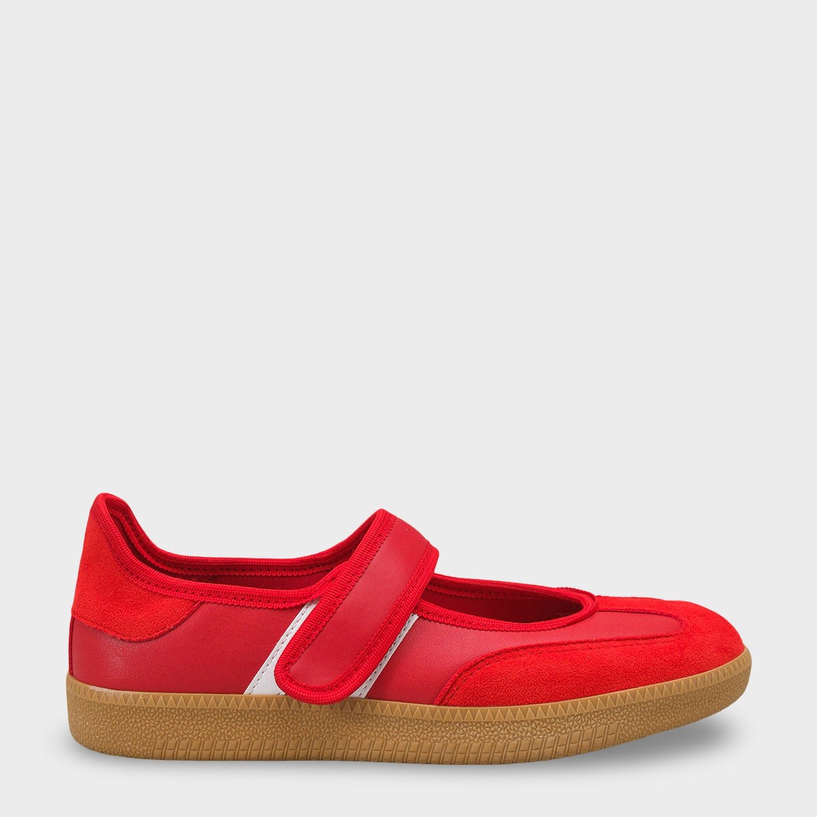 Capone Fianna Adjustable Strap Women Red White Ballet Flat