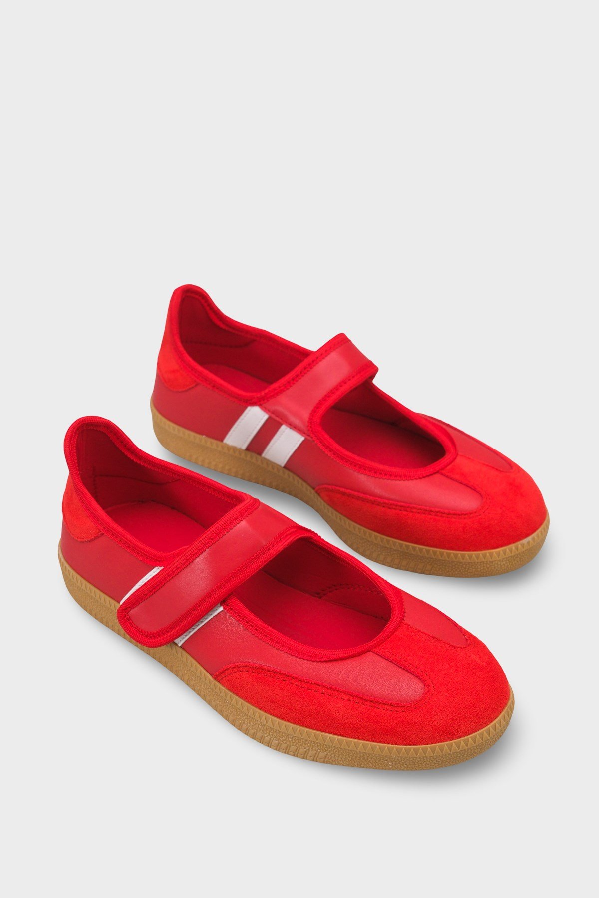 Capone Fianna Adjustable Strap Women Red White Ballet Flat
