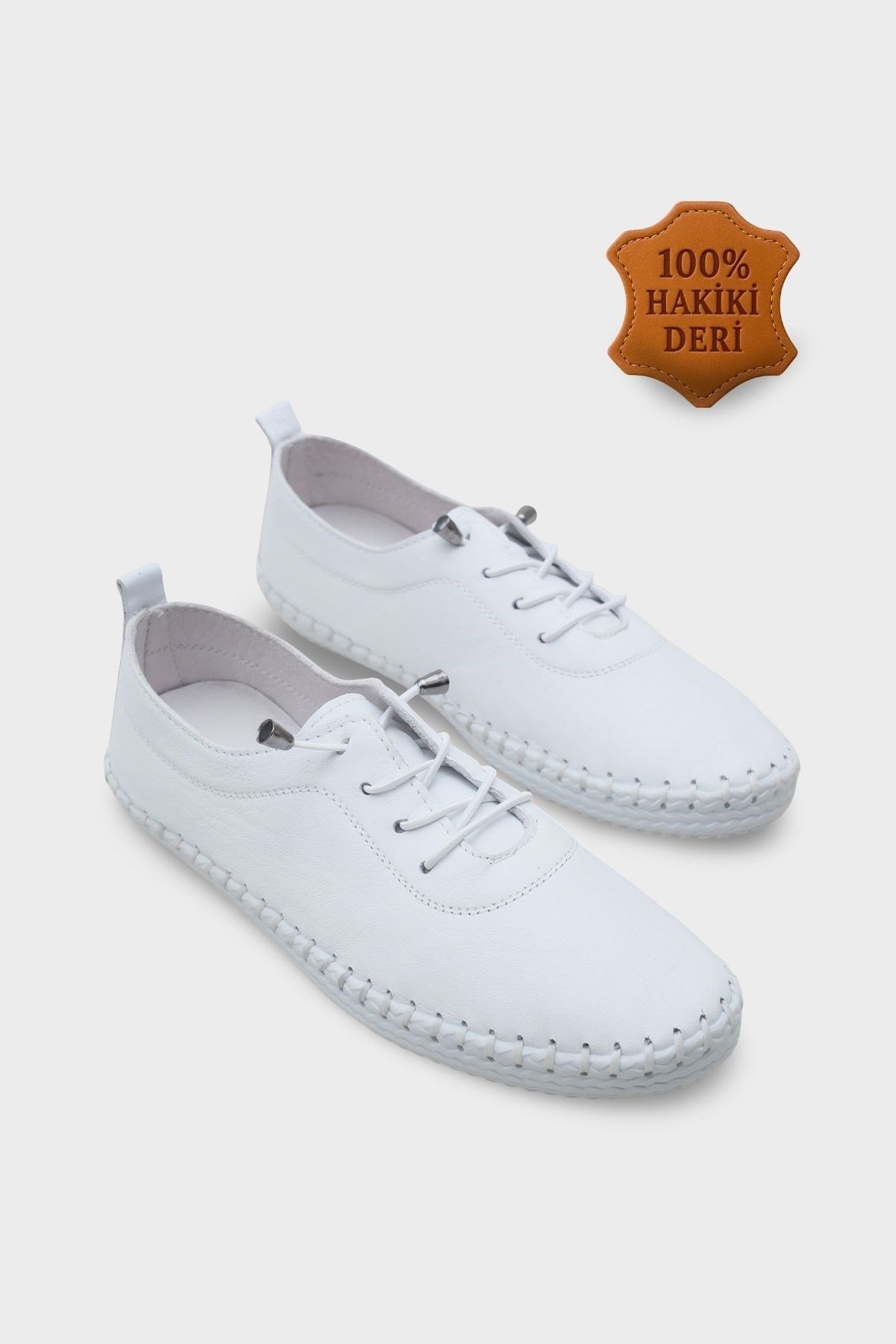Capone Fina Genuine Leather Soft Comfort Sole Women White Ballet Flat