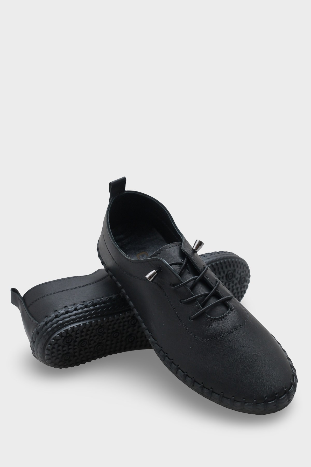 Capone Fina Genuine Leather Soft Comfort Sole Women Black Ballet Flat