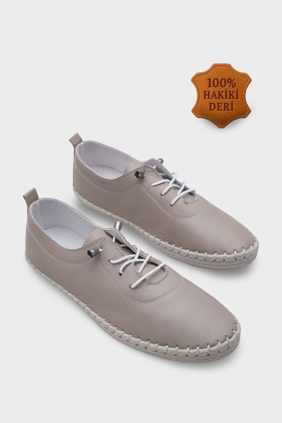 Capone Fina Genuine Leather Soft Comfort Sole Women Mink Ballet Flat