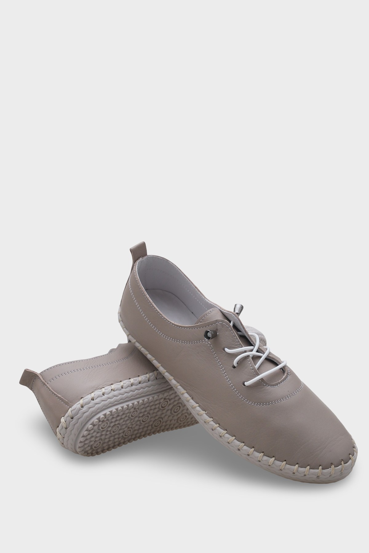 Capone Fina Genuine Leather Soft Comfort Sole Women Mink Ballet Flat
