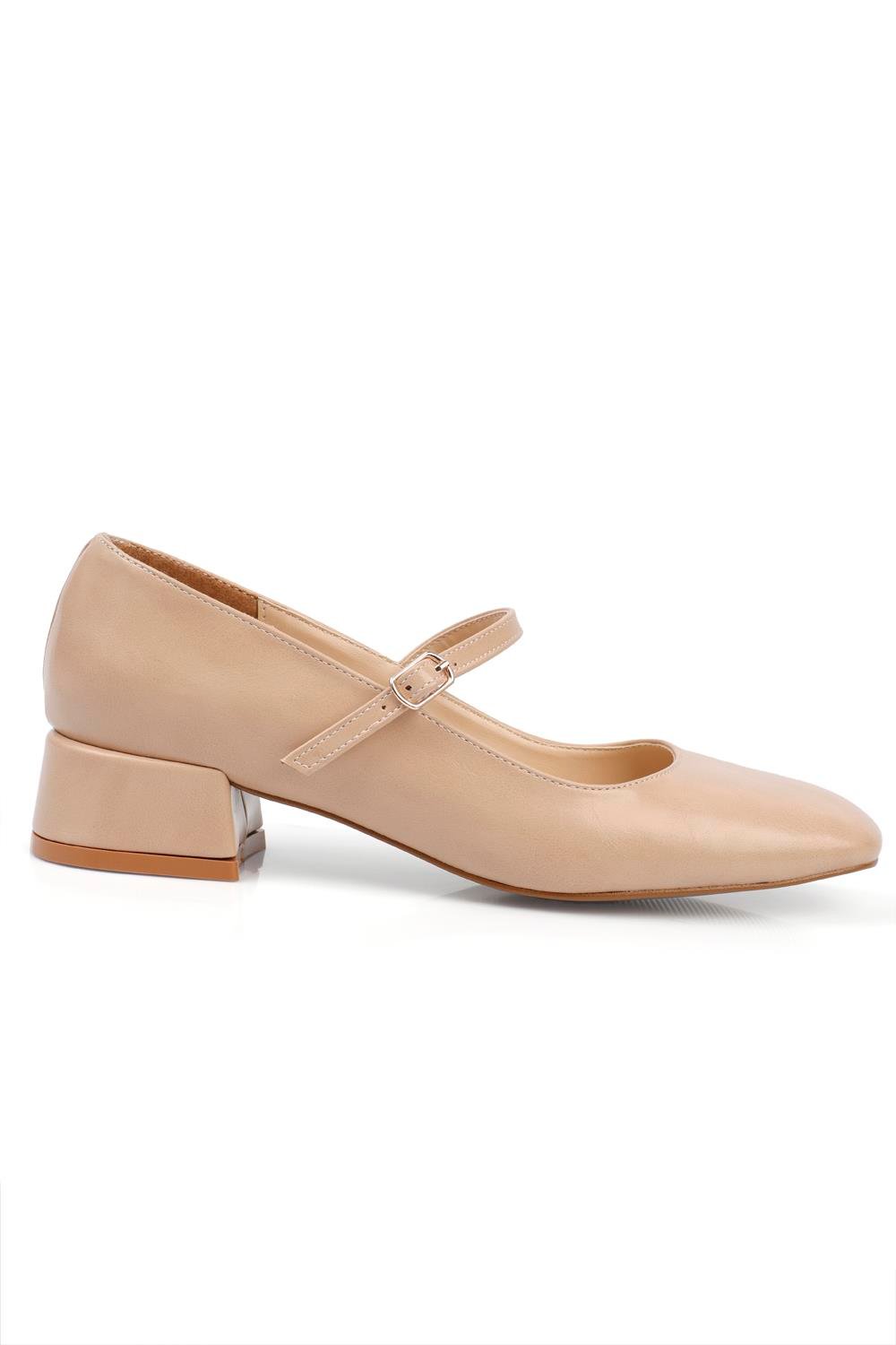 Capone Flat Toe Banded Low Heel Woman Shoes