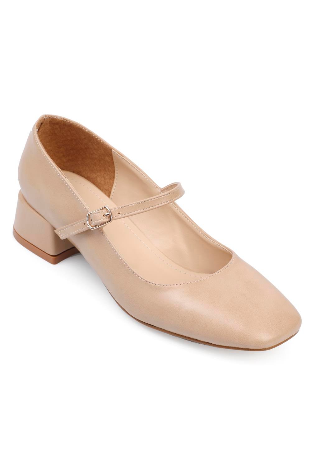 Capone Flat Toe Banded Low Heel Woman Shoes