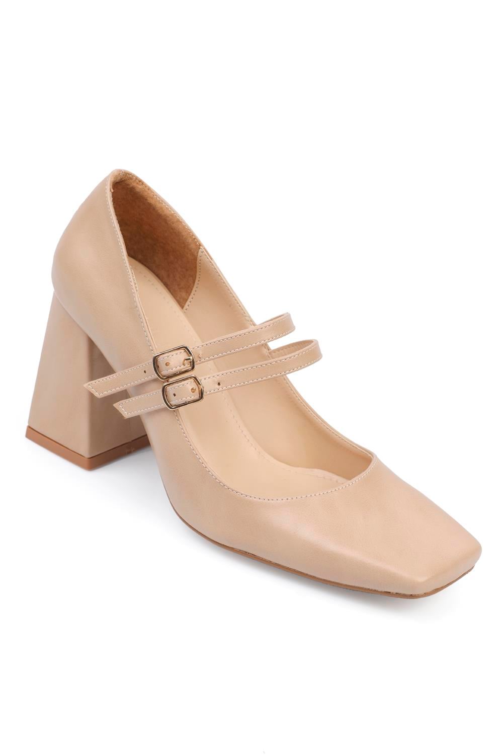 Capone Flat Toe Mary Jane Mid Heel Woman Shoes