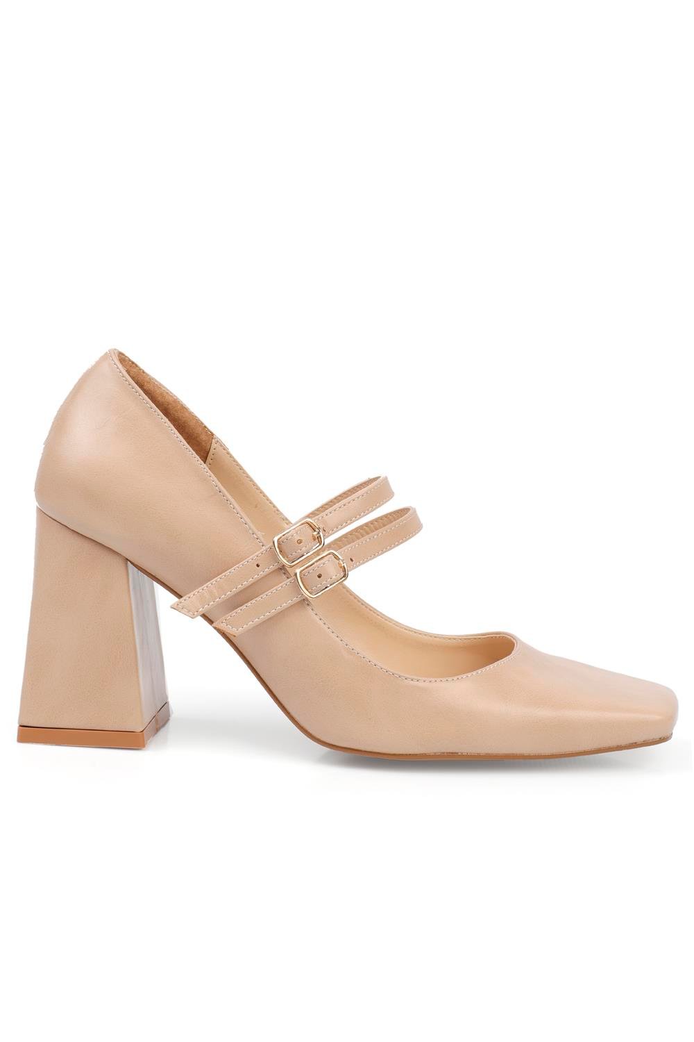 Capone Flat Toe Mary Jane Mid Heel Woman Shoes