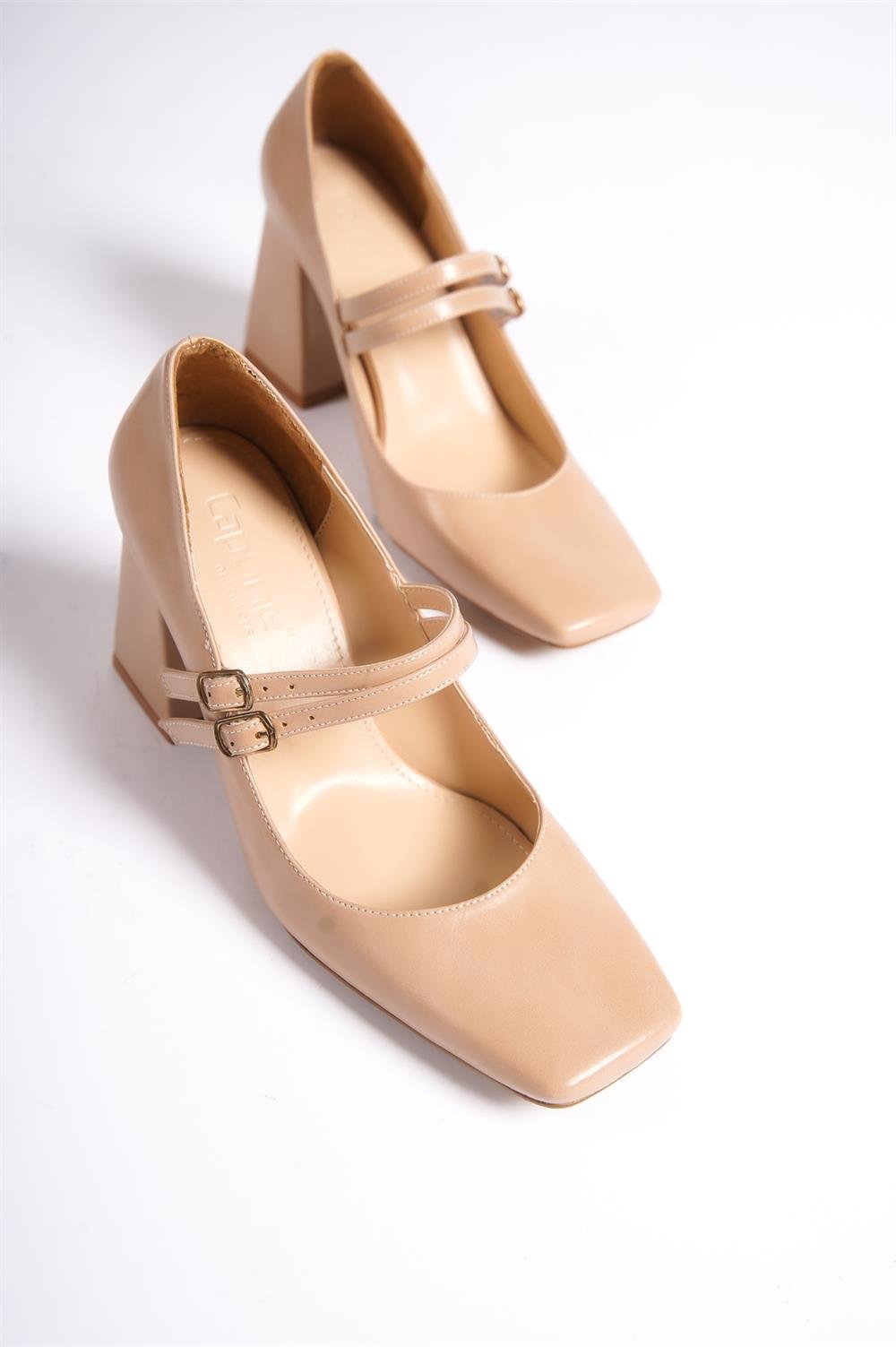 Capone Flat Toe Mary Jane Mid Heel Woman Shoes