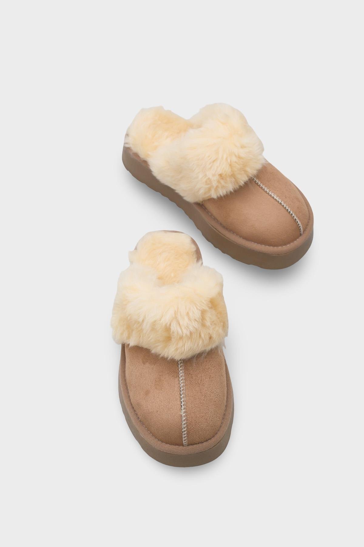 Capone Furry Closed Toe Women Mink Slippers