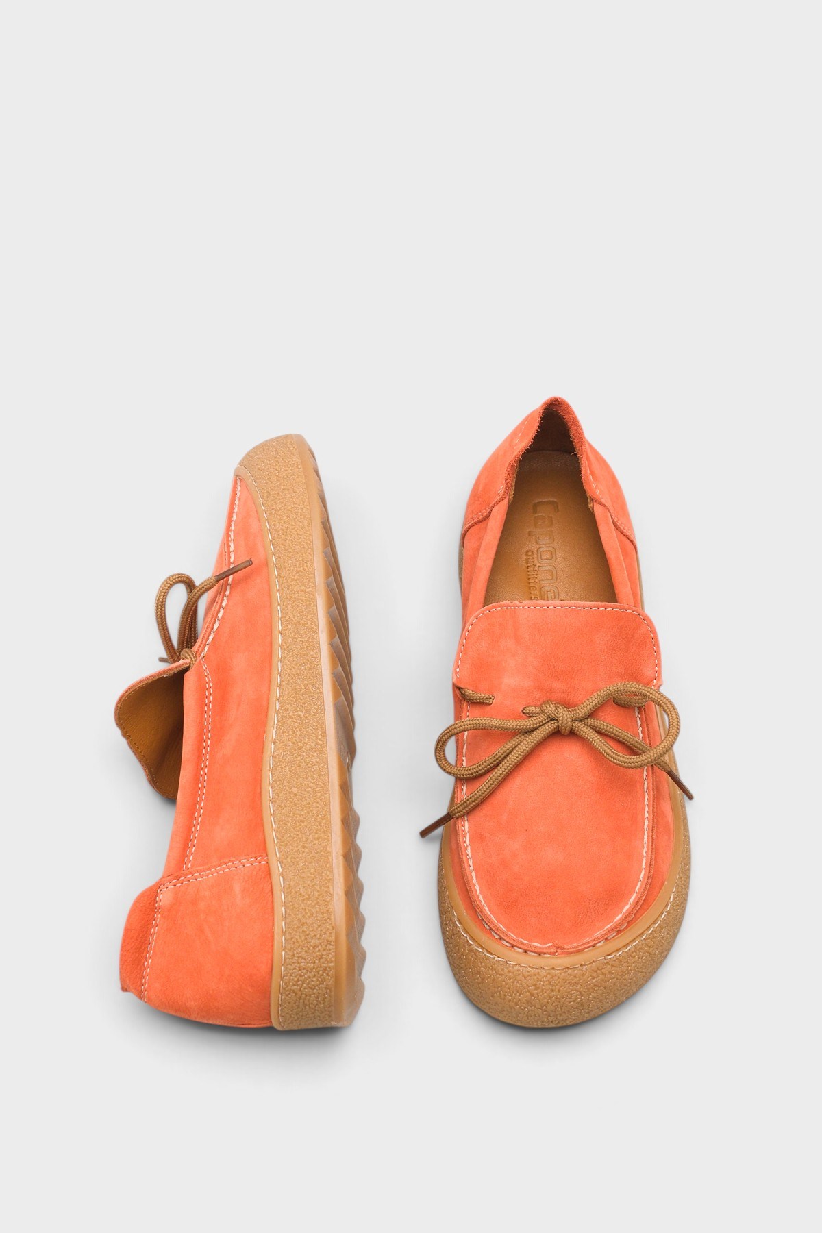 Capone Gabi Genuine Nubuck Leather Comfort Women Nubuck Orange Loafer