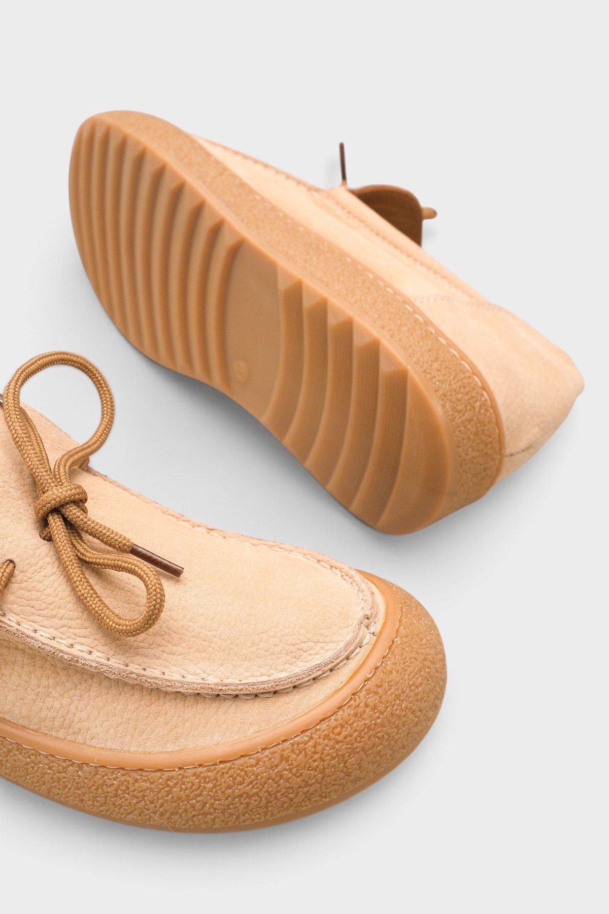 Capone Gabi Genuine Nubuck Leather Comfort Women Beige Loafer