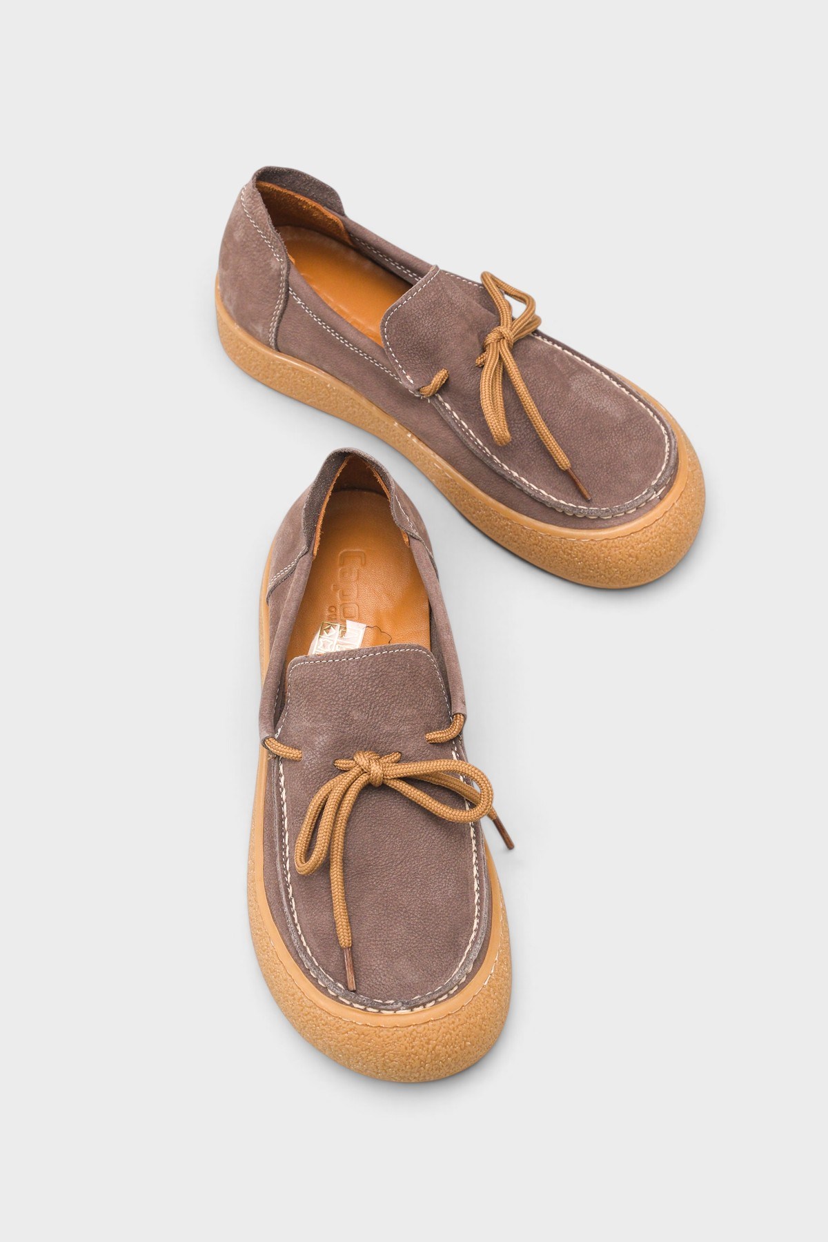 Capone Gabi Genuine Nubuck Leather Comfort Women Brown Loafer