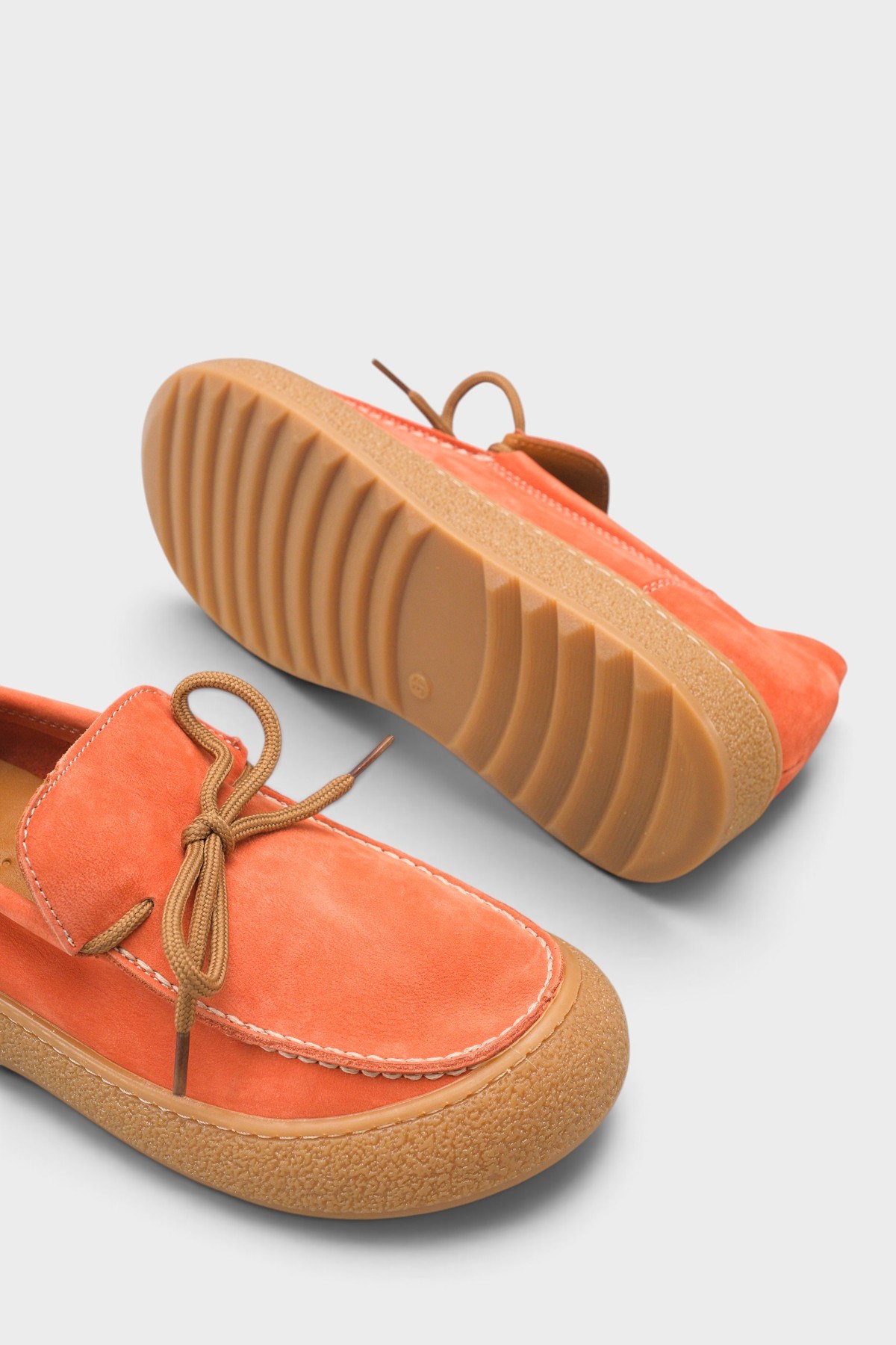 Capone Gabi Genuine Nubuck Leather Comfort Women Nubuck Orange Loafer