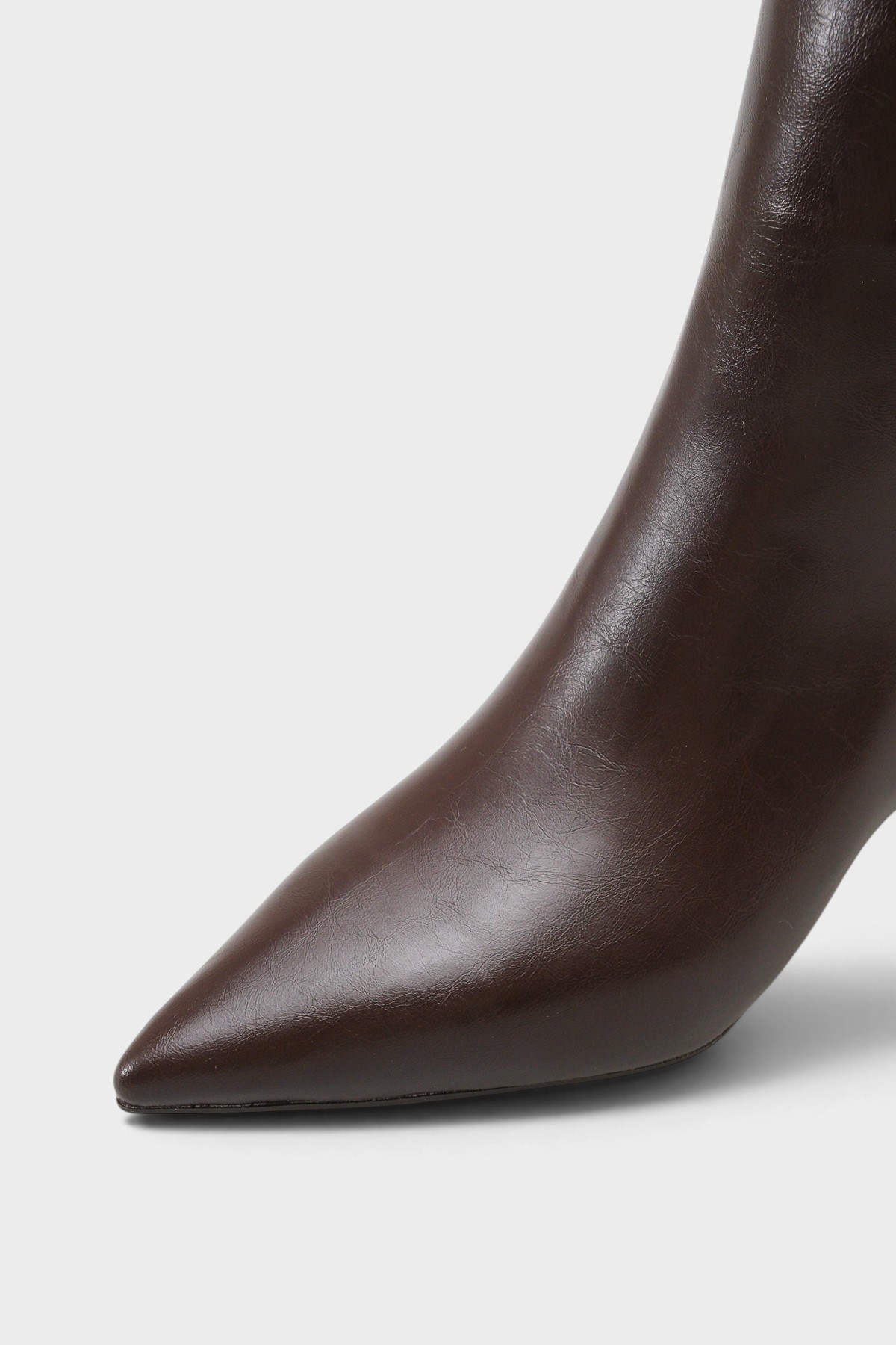 Capone Gabriella Pointed Toe Side Zip Slim Heel Casual Women Brown Ankle Boot