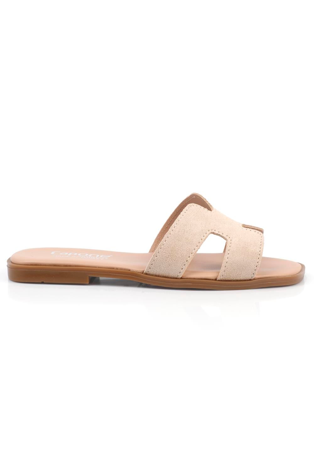 Capone Halsey Women Beige Slide Flat Sandals