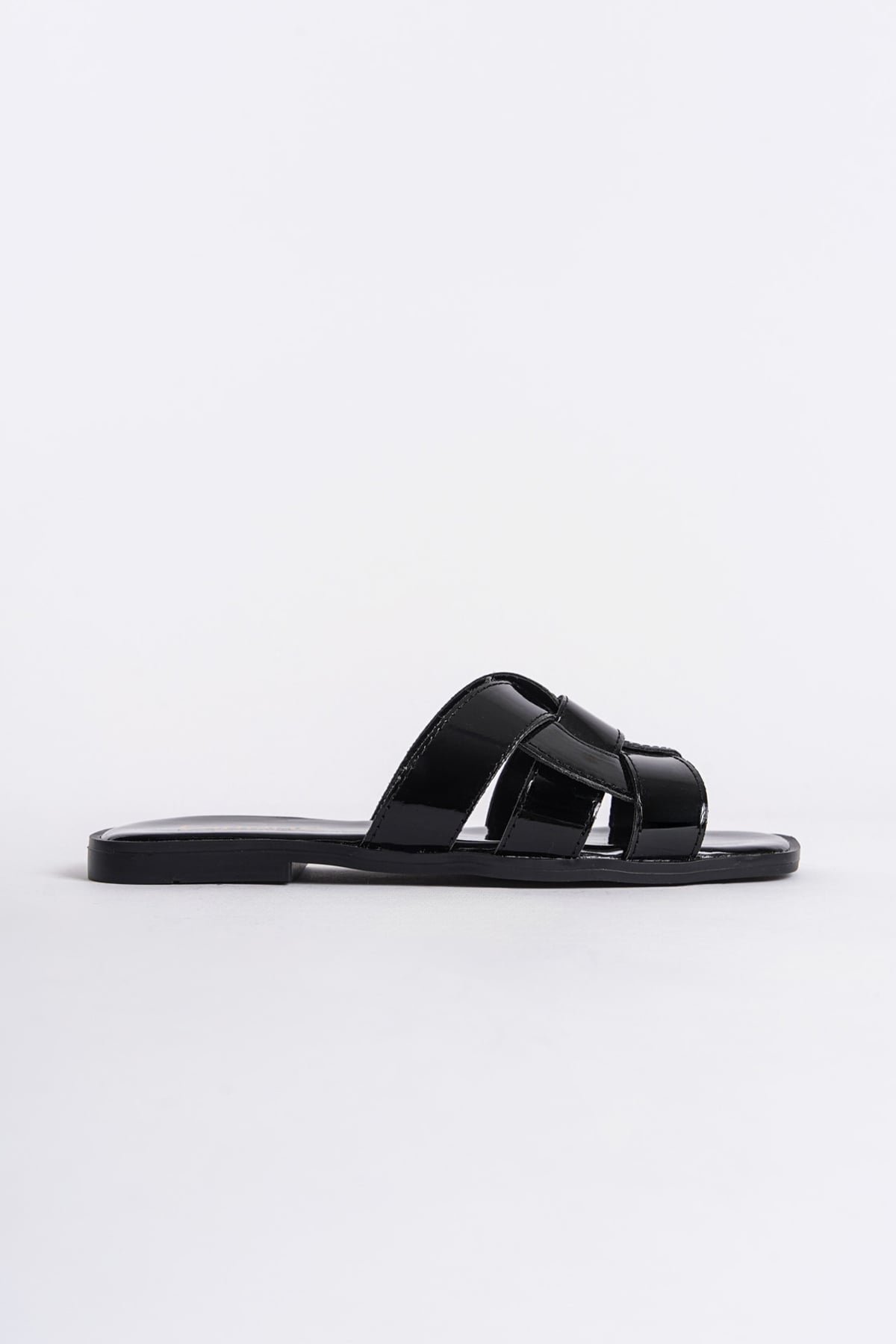 Capone Halsey Women Black Slide Flat Sandals