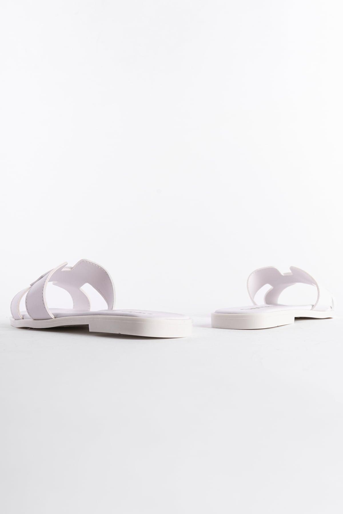 Capone Halsey Women White Slide Flat Sandals