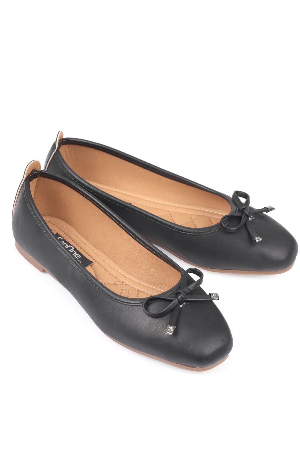 Capone Hana Trend Women Black Ballet Flats