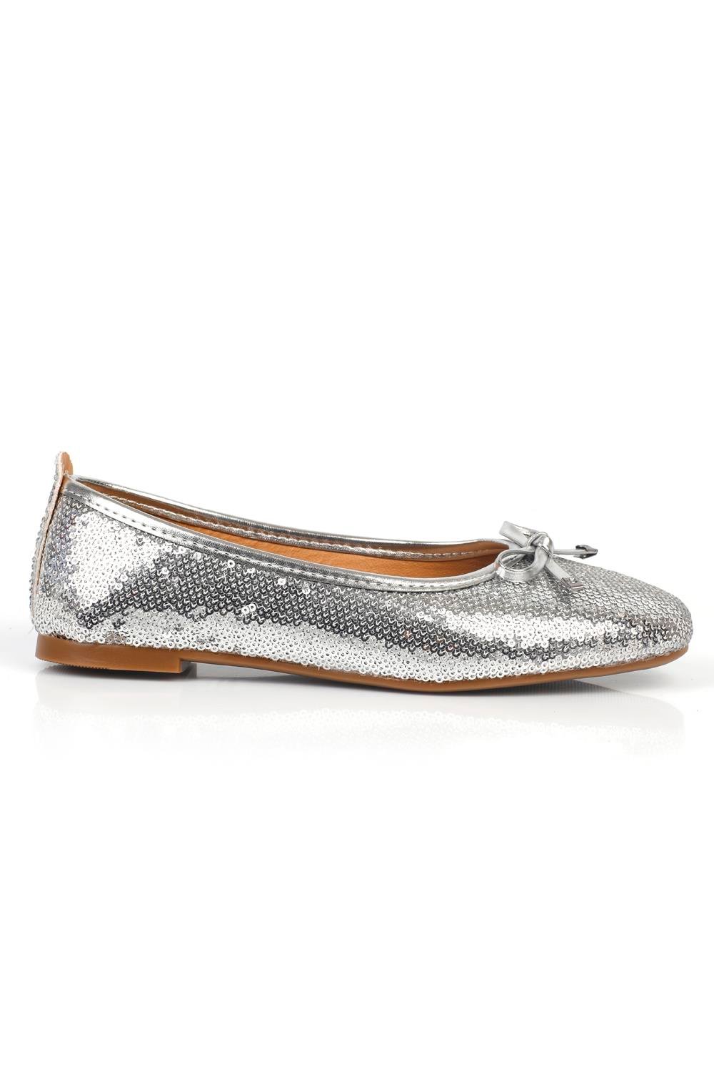 Capone Hana Trend Women Silver Ballet Flats
